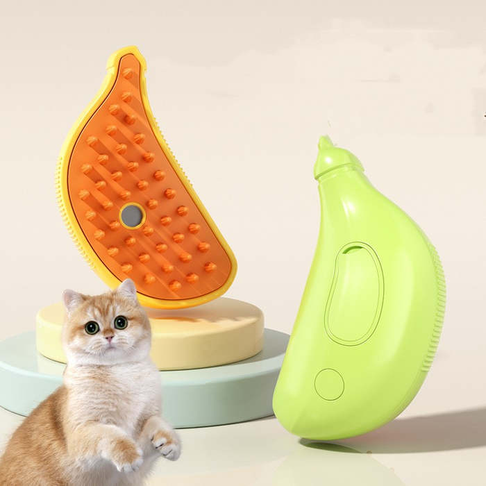 3-in-1 steam pet grooming brush for dogs and cats