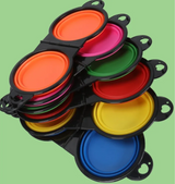 Foldable silicone travel bowl for dogs and cats