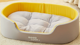 Washable pet bed for dogs and cats with removable cover