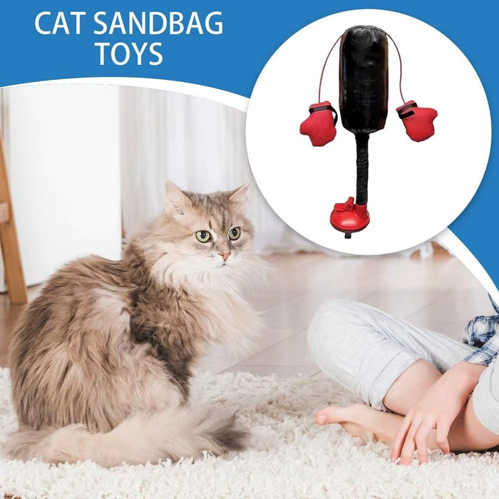 Interactive cat punching bag toy