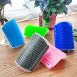 Cat self-grooming wall brush for indoor cats