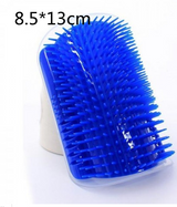 Cat self-grooming wall brush for indoor cats