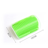 Cat self-grooming wall brush for indoor cats