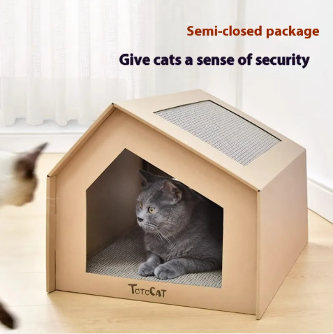 Cat scratching house for indoor cats