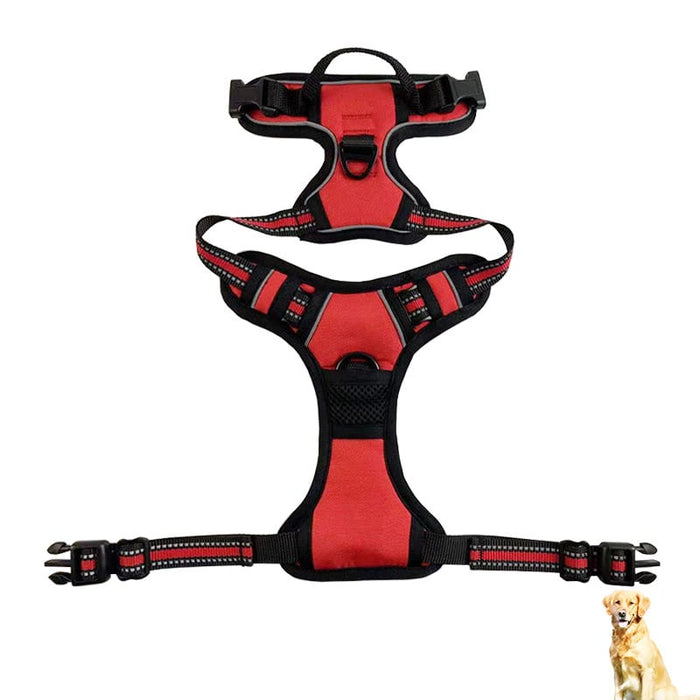 Reflective nylon dog harness for large and medium dogs