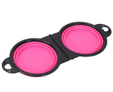 Foldable silicone travel bowl for dogs and cats