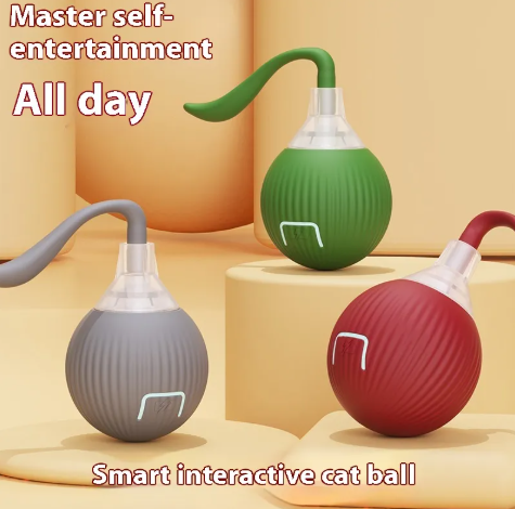 Interactive cat toy ball for indoor cats