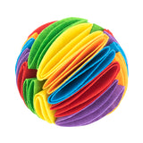Foldable dog snuffle ball for IQ training