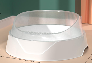 Large semi-enclosed cat litter box with scoop