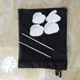 Pet barrier folded flat for storage