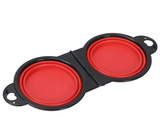 Foldable silicone travel bowl for dogs and cats