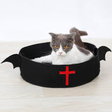 Halloween Bat Cat Bed & Christmas Belt Dog Bed