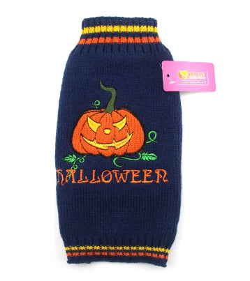 Halloween pumpkin sweater for dogs, multiple designs