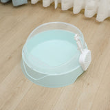 Large semi-enclosed cat litter box with scoop