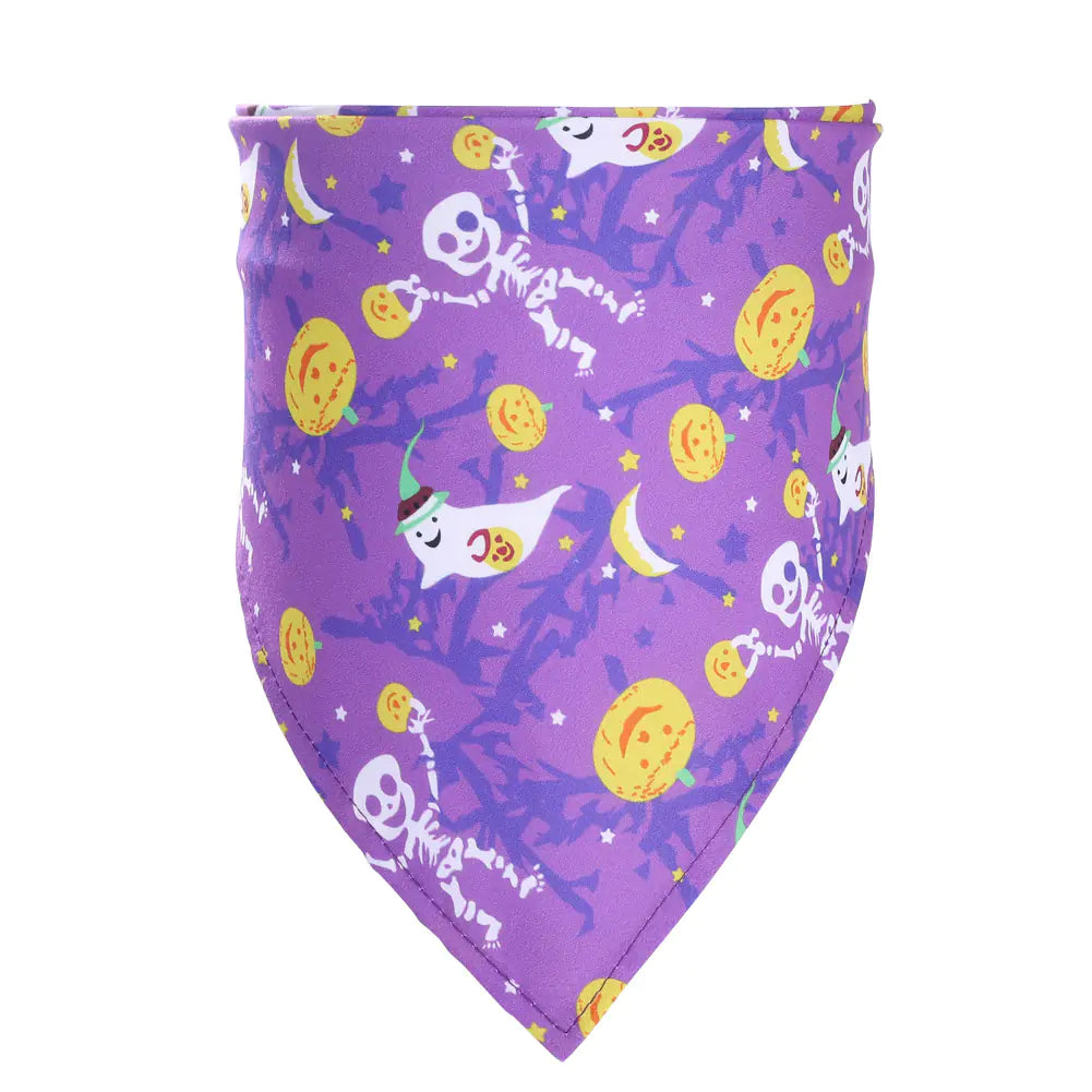 Pumpkin print bandana for dogs and cats
