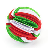 Foldable dog snuffle ball for IQ training