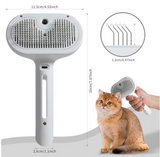 Pet hair spray brush for dogs and cats