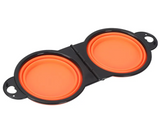Foldable silicone travel bowl for dogs and cats