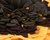 Sunflower snuffle mat for dogs, overhead view
