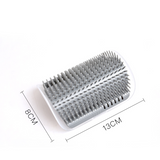 Cat self-grooming wall brush for indoor cats