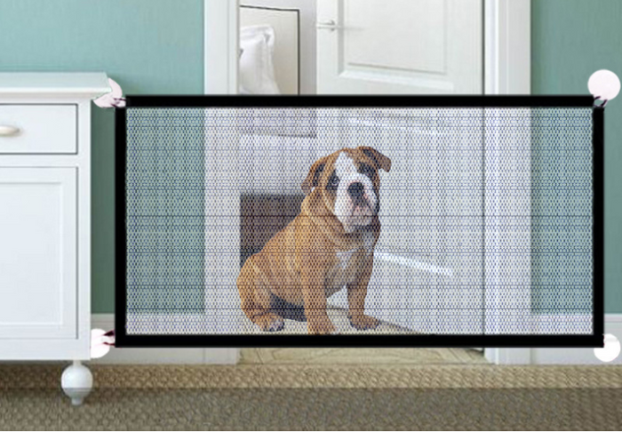 Foldable Pet Safety Barrier for Doorways and Stairs