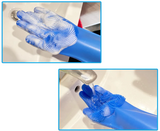 Pet grooming gloves for dogs and cats