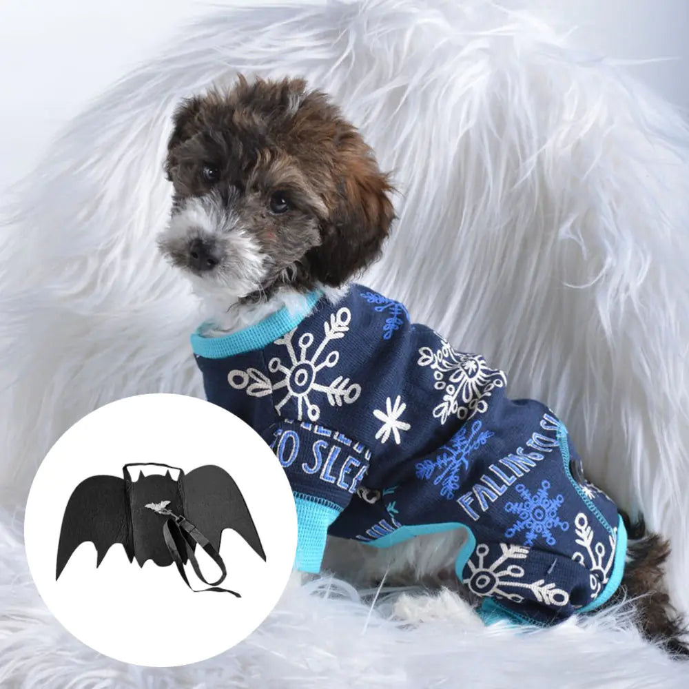 Felt bat wing pet costume with rope lead