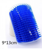 Cat self-grooming wall brush for indoor cats