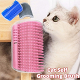 Cat self-grooming wall brush for indoor cats